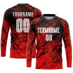 Red White-Black Custom Uniform Jersey Soccer Sublimation