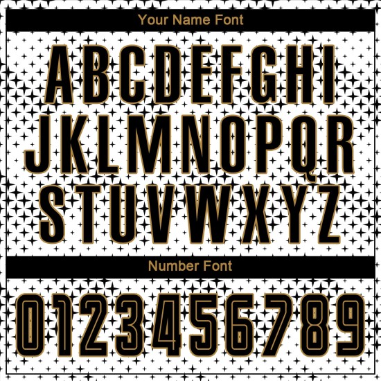 Uniform Soccer White Sublimation Custom Black-Old Gold Jersey