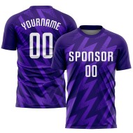 Jersey Purple White Soccer Custom Uniform Sublimation