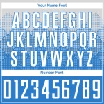 Powder Sublimation Custom Blue White Soccer Uniform Jersey