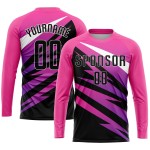 Soccer Sublimation Pink Black-White Uniform Jersey Custom