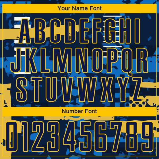 Custom Uniform Sublimation Jersey Navy Soccer Navy-Gold