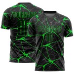 Green Jersey Uniform Custom Sublimation Soccer Black Neon