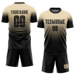 Soccer Black Uniform Custom Jersey Cream Fade Fashion Sublimation