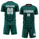 Sublimation Jersey Soccer Green White-Black Uniform Custom