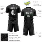 Black Custom White-Neon Soccer Jersey Uniform Sublimation Green