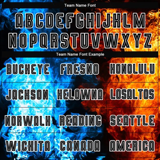 Black-White Jersey Flame Sublimation Figure Soccer Uniform Custom