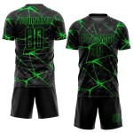 Green Jersey Uniform Custom Sublimation Soccer Black Neon