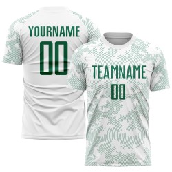 Jersey Sublimation Kelly White Uniform Custom Green Soccer