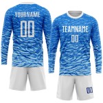 Soccer White Royal Uniform Custom Sublimation Jersey