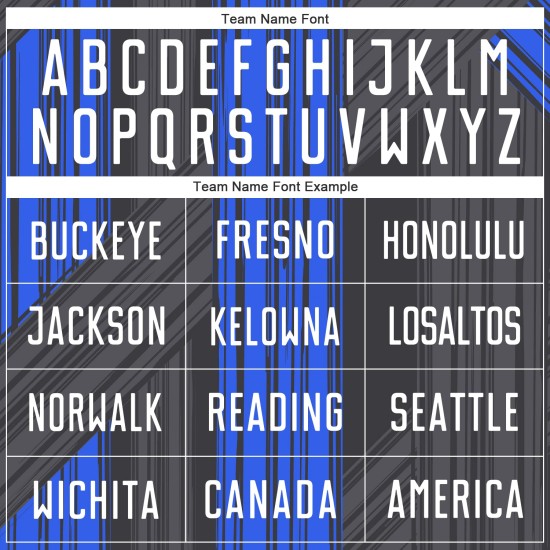 Custom Jersey Soccer Uniform Black Sublimation White-Royal