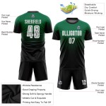 Uniform Fade Green White-Black Soccer Jersey Sublimation Kelly Custom Fashion