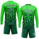 Sublimation Grass Soccer Green-White Uniform Green Custom Jersey