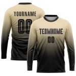 Soccer Black Uniform Custom Jersey Cream Fade Fashion Sublimation